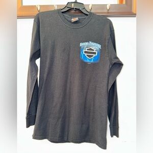Harley Davidson Long Sleeve T-shirt Bayou Thunder Size Medium